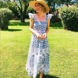 CHATHAM EYELET MIDI DRESS size medium